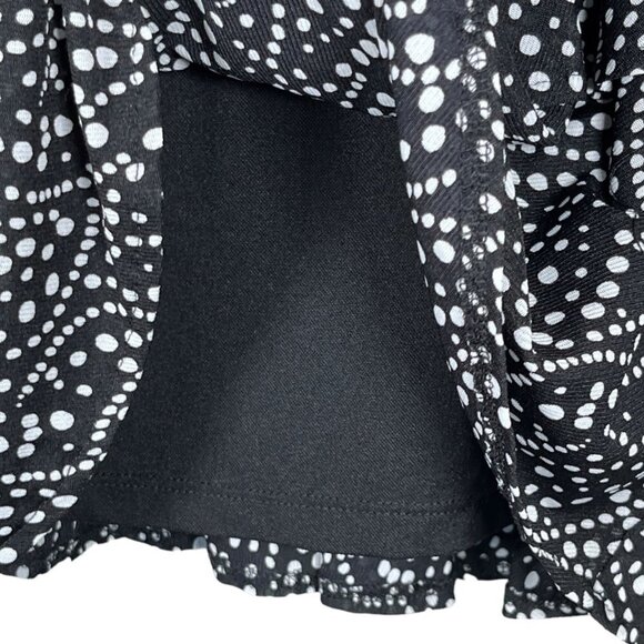 Style & Co Womens Tiered Top Size S Black Polka Dot Retro Party Going Out Date - Picture 6 of 10